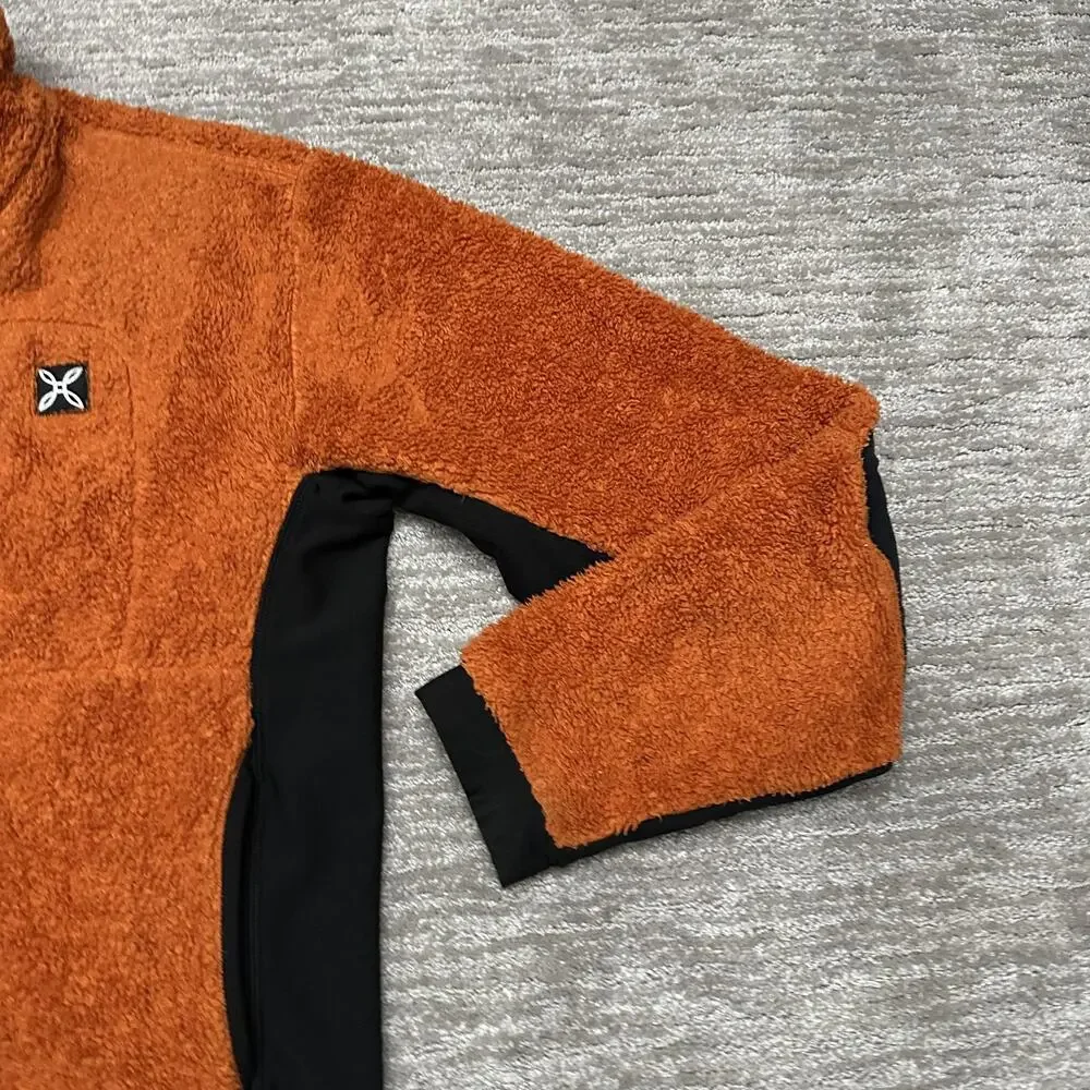 Montura Jacket Mens XL Orange Fleece Full Zip Stand Collar Hiking Outdoor - Picture 3 of 16